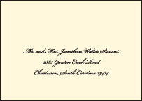 Viennese Waltz Letterpress Reply Envelope Design Small