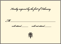 Viennese Waltz Letterpress Reply Design Small