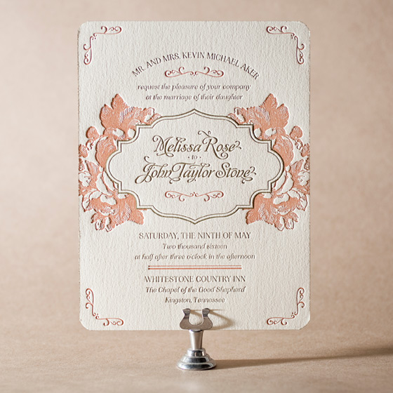 Vintage Apothecary Letterpress Invitation Design Small