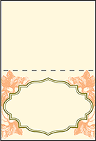 Vintage Apothecary Letterpress Placecard Fold Design Small