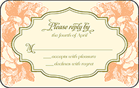 Vintage Apothecary Letterpress Reply Postcard Front Design Small