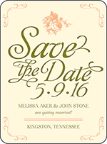 Vintage Apothecary Letterpress Save The Date Design Small