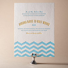 Vintage Beach Letterpress Invitation Design Small