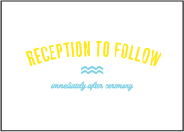 Vintage Beach Letterpress Reception Design Small