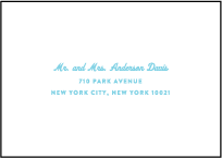 Vintage Beach Letterpress Reply Envelope Design Small