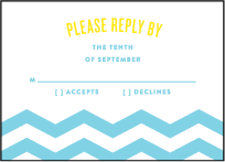 Vintage Beach Letterpress Reply Design Small