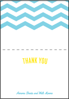 Vintage Beach Letterpress Thank You Card Fold Design Small