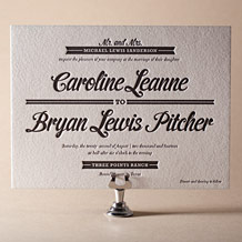 Vintage Charm Letterpress Invitation Design Small