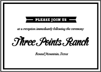 Vintage Charm Letterpress Reception Design Small