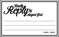 Vintage Charm Letterpress Reply Postcard Front Design Small