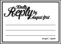 Vintage Charm Letterpress Reply Design Small