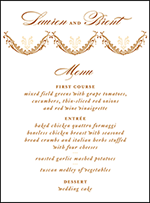 Vintage Garland Letterpress Menu Design Small