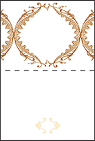 Vintage Garland Letterpress Placecard Fold Design Small