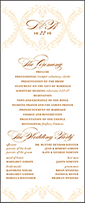 Vintage Garland Letterpress Program Tea Design Small