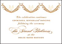 Vintage Garland Letterpress Reception Design Small