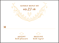 Vintage Garland Letterpress Reply Design Small