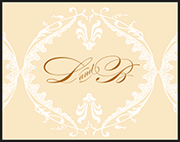 Vintage Garland Letterpress Stamp Design Small