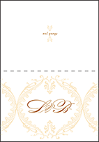 Vintage Garland Letterpress Thank You Card Fold Design Small