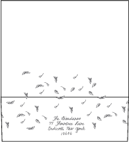 Vintage Leaves Letterpress Envelope Design Small