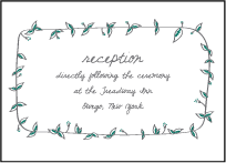 Vintage Leaves Letterpress Reception Design Small