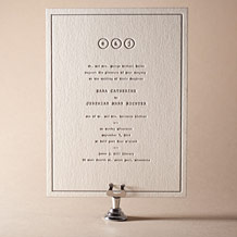 Vintage Librairie Letterpress Invitation Design Small