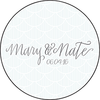 Wave Letterpress Coaster Design Small