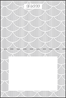 Wave Letterpress Placecard Fold Design Small