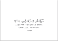 Wave Letterpress Reply Envelope Design Small
