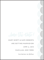 Wave Letterpress Save The Date Design Small