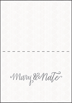 Wave Letterpress Thank You Card Fold Design Small