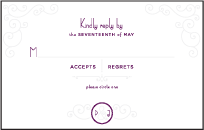 Weber Letterpress Reply Postcard Front Design Small