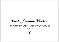 Westley Letterpress Reply Envelope Design Small