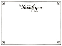Westley Letterpress Thank You Card Flat Design Small
