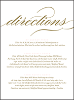 Whisper Letterpress Direction Design Small