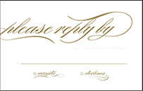 Whisper Letterpress Reply Postcard Front Design Small