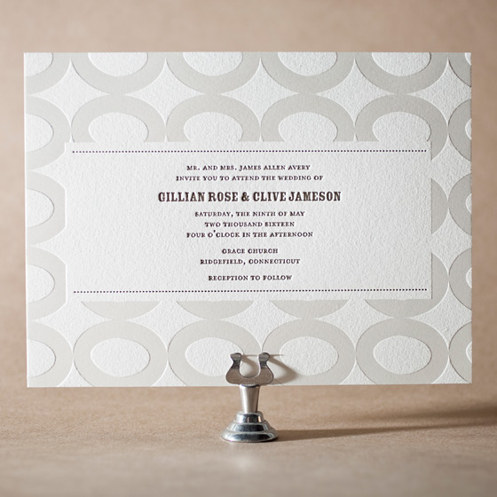 Wicklow Letterpress Invitation Design Small