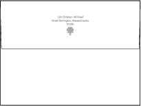 Wisteria Letterpress Envelope Design Small