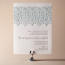 Wisteria Letterpress Invitation Design Small