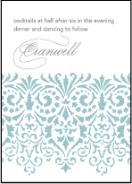 Wisteria Letterpress Reception Design Small