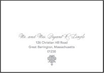 Wisteria Letterpress Reply Envelope Design Small
