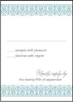 Wisteria Letterpress Reply Design Small