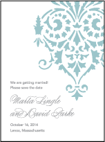 Wisteria Letterpress Save The Date Design Small