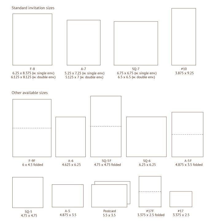 Wedding Invitation Sizes 1